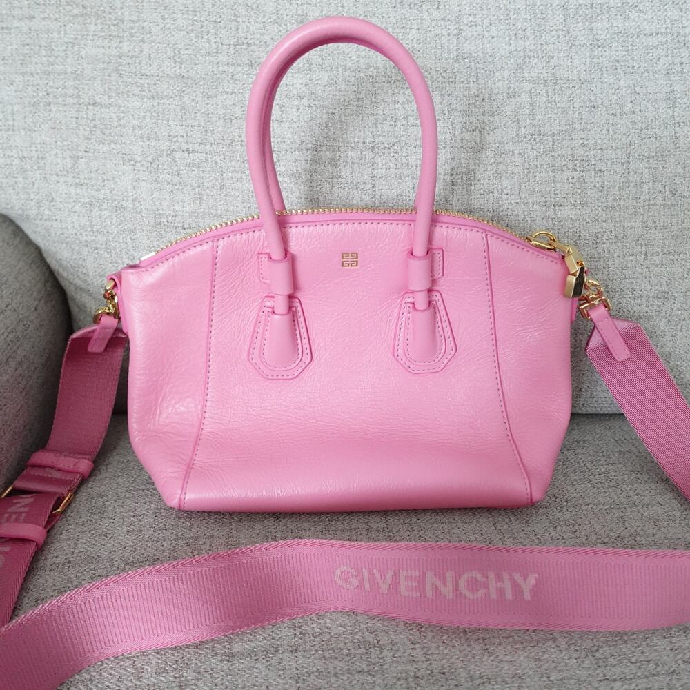 Givenchy Mini Antigona Sport Pink Satchel Crossbody Bag Feminine Girly Barbie - Picture 2 of 16
